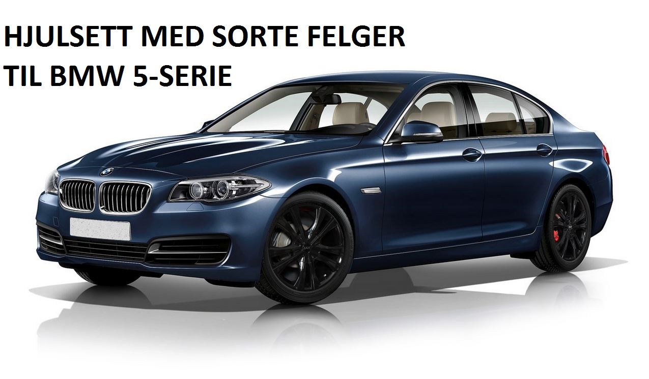 hjulsett-med-sorte-felger-til-bmw-5-serie